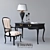 Elegant Tosconova Canova Desk + Chair Set 3D model small image 1