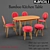 Bamboo Kitchen Table Set 3D model small image 1