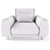 Stylish Amsterdam Armchair 3D model small image 3