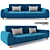Amsterdam 3-Seater Sofa: Sleek and Stylish 3D model small image 1