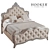 Luxurious Sanctuary King Panel Bed 3D model small image 1