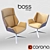 Boss Design Kruze Lounge: Stylish Armchairs 3D model small image 1