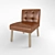 Elegant Velvet Accent Chair 3D model small image 1