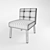 Elegant Velvet Accent Chair 3D model small image 2