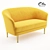Lupino Twin Seat Sofa: Elegant Comfort 3D model small image 1