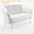 Lupino Twin Seat Sofa: Elegant Comfort 3D model small image 3