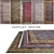 Luxury Silk Carpets Set - 5 Pieces 3D model small image 1