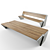 Contemporary Outdoor Loop Bench 3D model small image 1