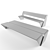 Contemporary Outdoor Loop Bench 3D model small image 3