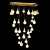 Elegant Blown Glass Ceiling Light 3D model small image 1