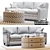 Sophisticated Thomasville Mercer Sofa & Andrew Oval Cocktail Table 3D model small image 3