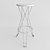  Madrid High Stool: Sleek and Stylish Seating 3D model small image 3