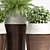 Botanical Oasis: Decorative Planters 3D model small image 2