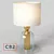 Elegant Brass Bell Jar Lamp 3D model small image 1