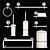 Boheme Medici Bathroom Accessory Set 3D model small image 3