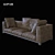 Tailor Sofa: Luxury Wood & Leather 3D model small image 1