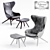 Italian Luxury Armchair: 395-396 P22 3D model small image 1