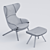 Italian Luxury Armchair: 395-396 P22 3D model small image 3
