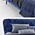 Elegant Bolzan Corolle Bed 3D model small image 2