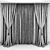 Turquoise Velvet Curtains with Brush 3D model small image 2