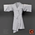 Elegant Kimono Art: Metal Mesh & Chainmail 3D model small image 3