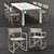 Talenti Chic Director Chair & Table: Elegant Italian Design 3D model small image 1