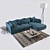 Luxurious Harrington Chaise Sofa 3D model small image 1