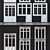 Scandinavian Style Triple Windows 3D model small image 3