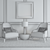 Modern Furniture Set 3D model small image 3