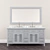 Ariel Kensington 73" Double Sink Contemporary Vanity 3D model small image 1