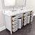 Ariel Kensington 73" Double Sink Contemporary Vanity 3D model small image 2