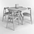 Elegant Hans J. Wegner Dining Set 3D model small image 3