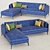 Custom Blue Sofa by Sofas&Decor 3D model small image 1