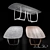 Metropolitan Chic: Gaudì Marble-Walnut Table 3D model small image 2