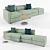 Transformable Modular Sofa - VALLENTUNA 3D model small image 1