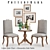 Pottery Barn Calais Chair + Alexandra Table: Stylish Set for Your Home 3D model small image 1