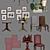 Pottery Barn Calais Chair + Alexandra Table: Stylish Set for Your Home 3D model small image 3