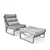 Vintage Tessa T4 Chair & Footstool 3D model small image 2