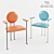 Modern Geometric Dining Chair 3D model small image 1