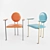 Modern Geometric Dining Chair 3D model small image 2