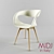 Raff L Chair: Stylish Wood Frame with Customizable Shell Options 3D model small image 1