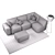 Versatile Modular Frameless Sofa 3D model small image 3