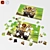 Versatile Textured Puzzle Trio 3D model small image 1