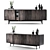 Industrial Steel Kings Credenza: Stylish Birch & Walnut Design! 3D model small image 1