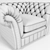 Elegant London Chesterfield Armchair 3D model small image 3
