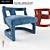 Batak Velvet Chair: Ancient Elegance 3D model small image 1