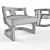 Batak Velvet Chair: Ancient Elegance 3D model small image 2