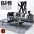 Contemporary B&B Italia Sofa 3D model small image 2