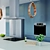 Modern Kitchen Set: IKEA 2017, with Nutid Fridge 3D model small image 3