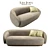 Elegant Whetherly Sofa by Lee Jofa 3D model small image 1